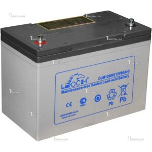 Аккумулятор Leoch DJM-1290H (12В, 90Ач / 12V, 90Ah)