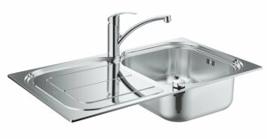 Комплект кухонной мойки из нержавеющей стали с смесителем, Grohe K300 31565 SD0 (31565SD0)