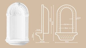 Китайская Лепнина Dekomaster артикул Ниша DNH 01