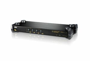 ATEN CS9134Q9-AT-G KVM Переключатель электронный 4-х портовый,1 user PS2+VGA, 4 cpu PS2+VGA, без шнуров, 1920x1440, 1U