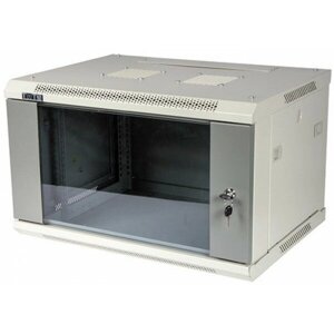 TWT-CBWPG-27U-6x6-GY TWT Шкаф 19quot; 27U 600x600 настенный, TWT серии Pro, стеклянная дверь, разборный