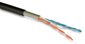 LC3-C5E02-339 IEK ITK Кабель связи витая пара F/UTP, кат. 5E 2х2х24AWG solid, LDPE, 500м, черный