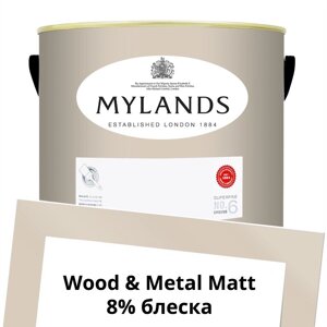 Английские Краски Mylands артикул WoodMetal Paint Matt 5 л. №72 Hoxton Grey