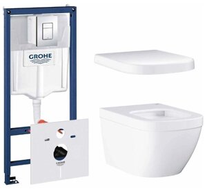 Унитаз с инсталляцией подвесной Grohe Euro Ceramic 39197000