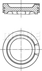 Поршнекомплект vag d=81 26 mahle original 0331601