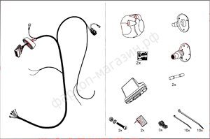 Комплект штатной электрики Hak-System для Volkswagen Amarok 2010г. и по н. в. (7-pin) без подготовки