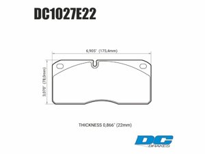 Колодки тормозные DC1027E22 DC brakes RT. 2 перед. система STOPTECH HD TOYOTA LC200 / LX570