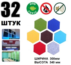 Echoton POLYSTER набор 32 штук из полиэфирного волокна 300x300x9