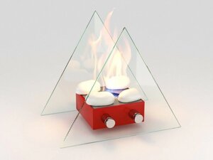 Биокамин Lux Fire quot; Вулканquot; М (красный)