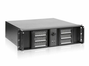 Корпус серверный 3U Procase PA339-B-0 Rack server case, полностью алюминевый, черный, без блока питания, глубина 390мм,