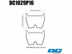 Колодки тормозные DC1029P15 DC Brakes Street STR. S+, AUDI RS4, RS6, Brembo G (комплект 8 шт), FB8P