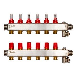 Коллекторы Danfoss SSM-6 для 6 контуров