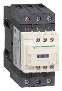 Контакторы Schneider Electric TeSys D Контактор 440V Everlink 65A, 3НО, катушка 24V=, винт. зажим (LC1D65ABD)