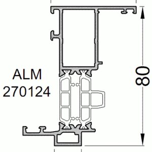 Профиль зажимной рамы наружного открывания ALUMARK 15/49 мм 6м Белый RAL9016