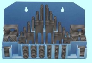 Набор клиновых ступенчатых прижимов из 58-ми предм., паз17,7мм М16х2 в мет. футляре (YT-0208) \quot; CNIC\quot; (компл)