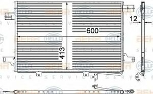 Конденсатор кондиционер - легковой автомобиль Hella 8FC351303431