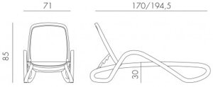 Шезлонг-лежак пластиковый Nardi Alfa