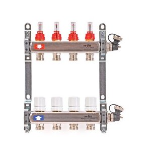 Коллектор для теплого пола с расходомерами UNI-FITT 1quot;-3/4quot; 4 выхода 450I