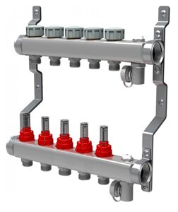 Коллектор распределительный Royal Thermo 1 на 5 контуров, с расходомерами RTE 52.105quot;