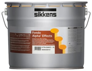 Грунт с Кварцевым Наполнителем Sikkens Fondo Alpha Effects 10л Белый под Декоративные Штукатурки / Сиккенс Фондо Альфа