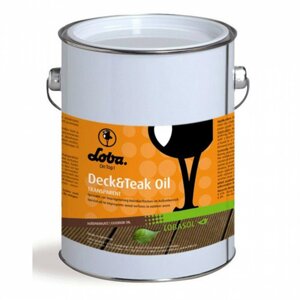 Loba Цветное масло для наружных работ Lobasol Deck Teak Oil Color банкирай темный, 12 л