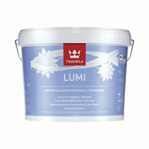 Краска Tikkurila Lumi AL глубокоматовая 9 л для стен