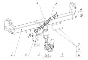 Фаркоп Bosal VFM для BMW X3 (F25) 2010-2017