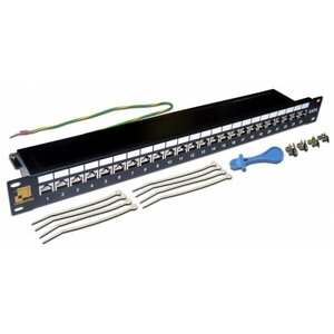 LAN-PPL24S6A Lanmaster LANMASTER Патч-панель кат. 6A 24 порта RJ45 19 quot; 1U STP LAN-PPL24S6A