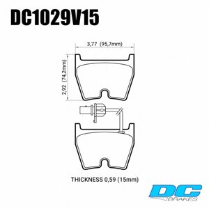 Колодки тормозные DC1029V15 DC brakes Street STR. S, AUDI RS4, RS6, Brembo G (комплект 8 шт) JBT FB8P