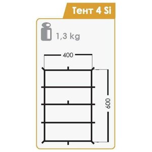 Тент Normal 4 Si (6х4), олива Цвет оливковый