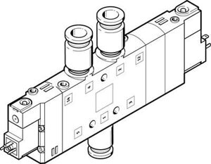 Распределитель с электроуправлением Festo CPE24-M3H-5/3G-QS-12