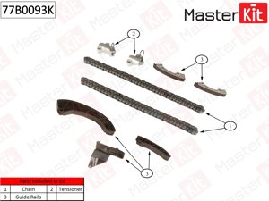 Комплект цепи грм\ hyundai/kia: getz ceed rio i30 d3fa d4fa d4fb 05-12 Masterkit 77B0093K