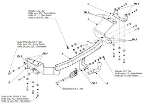 Фаркоп Imiola для Citroen C-Crosser 2007-2012