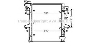 Радиатор системы охлаждения акпп mitsubishi l200 2.5did 05 ava quality cooling MT2205