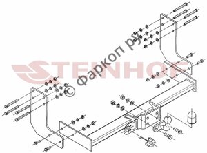 Фаркоп Steinhof для VW Crafter со ступенькой 2006-2016