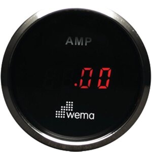 Амперметр с красным светодиодным дисплеем Wema AMP-KIT-BS 12/24 В 52 мм