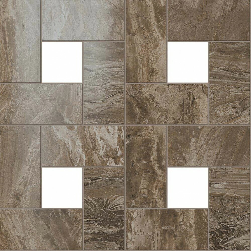 Плитка Atlas Concorde Rus SUPERNOVA MARBLE 10мм S. M. Woodstone Taupe Mosaic Lap 45х45С. М. Вудстоун Таупе Мозаика от компании MetSnab - фото 1