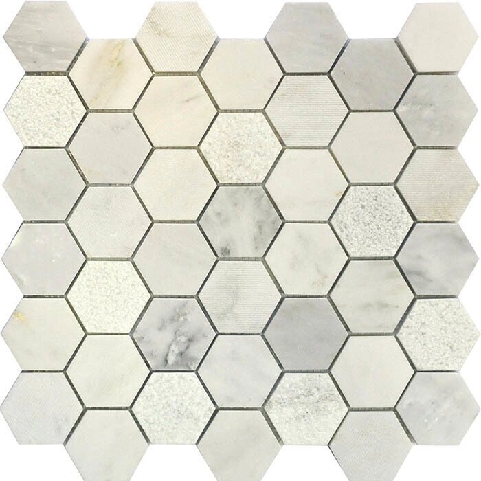 Плитка керамическая Q-Stones Китмоз Камень 31x31 Китмоз Камень QS-Hex003-3f-48P/10 30.5х30.5 от компании MetSnab - фото 1