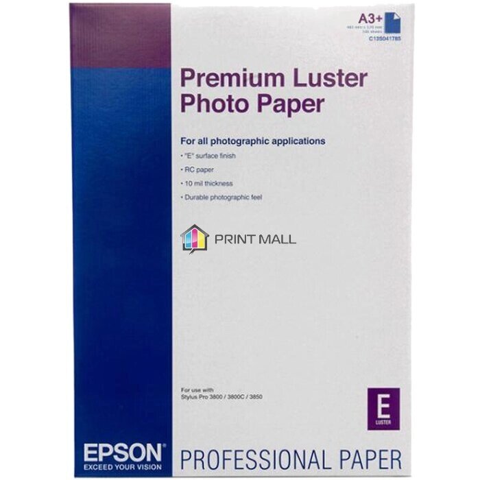 Полуглянцевая фотобумага EPSON Premium Luster Photo Paper A3+ (100 л., 235 г/м2) C13S041785 от компании MetSnab - фото 1