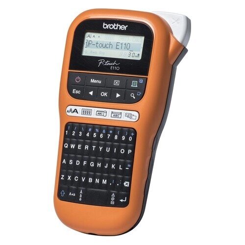 Принтер Brother P-touch PTE-110VP переносной оранжевый/черный от компании MetSnab - фото 1