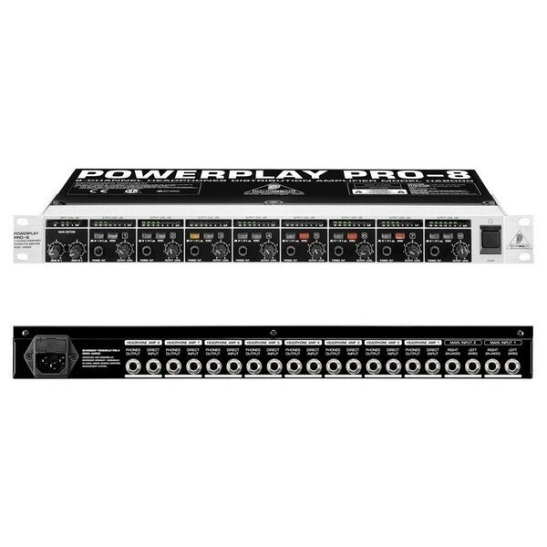 Профессиональный предусилитель для наушников Behringer HA8000 POWERPLAY PRO-8 от компании MetSnab - фото 1