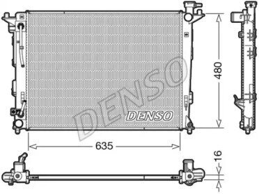 Радиатор, охлаждение двигателя Denso DRM41005 от компании MetSnab - фото 1