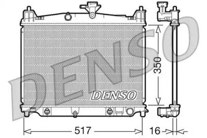 Радиатор, охлаждение двигателя Denso DRM44019 от компании MetSnab - фото 1