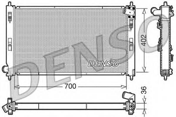 Радиатор, охлаждение двигателя Denso DRM45029 от компании MetSnab - фото 1