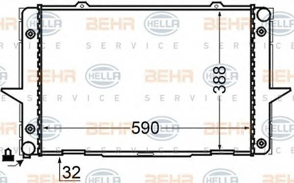 Радиатор ширина 388 мм behr-hella 8MK376726761 от компании MetSnab - фото 1