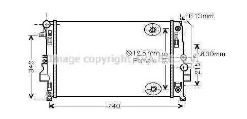 Радиатор системы охлаждения mb viano w639 3.5-3.7/2.2d/2.7d 04 ava quality cooling MSA2460 от компании MetSnab - фото 1