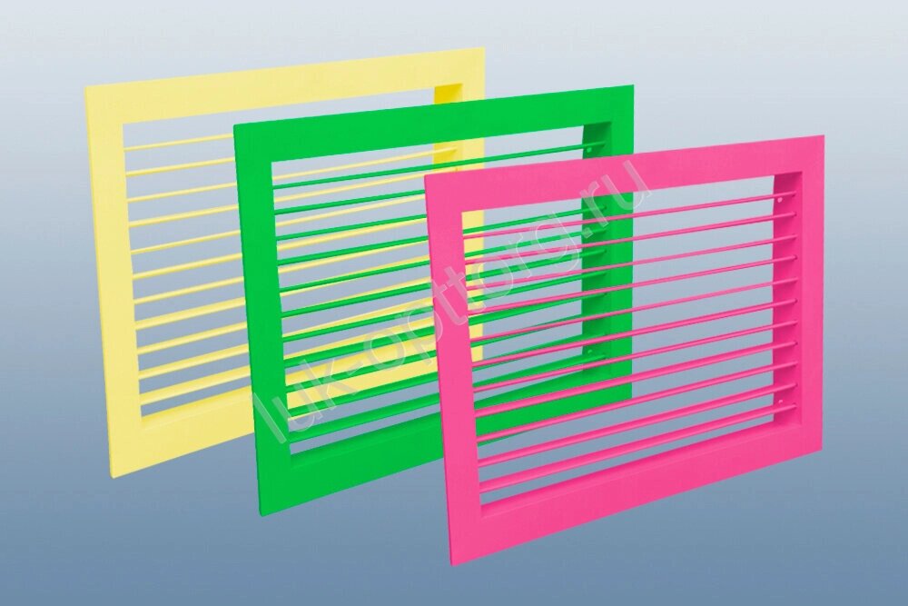 Регулируемая вентиляционная решетка однорядная РАГ (цветная) 1950 * 850 (Ш * В) от компании MetSnab - фото 1