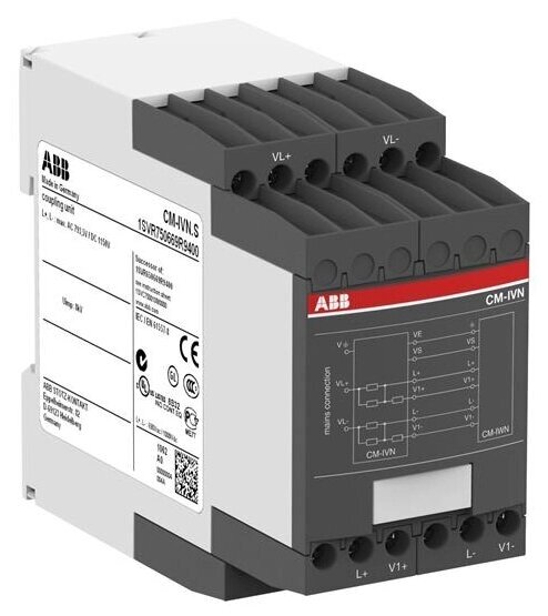 Реле контроля сопротивления изоляции и замыкания на землю ABB 1SVR750669R9400 от компании MetSnab - фото 1