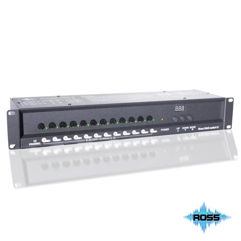 Ross DMX switch 12 Свитчер DMX 12 каналов по 5А, (16А максимум на устройство) от компании MetSnab - фото 1