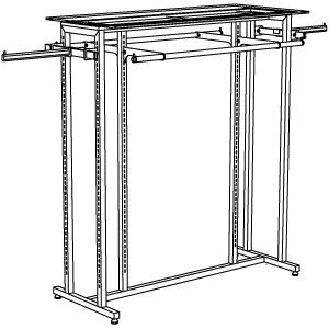 Сборка 2 хромированная 62. T2 - Система Vertical (WALL SYSTEM) от компании MetSnab - фото 1